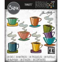 Sizzix Thinlits Die Set 28PK - Papercut Café by Tim Holtz 666287