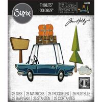 Sizzix Thinlits Die Set 25PK - Road Trip, Colorize by Tim Holtz 666288