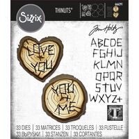 Sizzix Thinlits Die Set 33PK - Wood Slice by Tim Holtz 666291