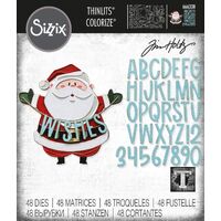 Sizzix Thinlits Die Set 49PK Santa Greetings