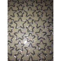 Starform Sticker Sheet 4 x 9 Inch Christmas Stars Silver