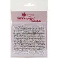 Woodware Clear Stamps Shipped Script