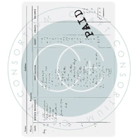 Craft Consortium Old Receipt A6 Clear Stamp Set