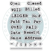 Craft Consortium Accountant A6 Clear Stamp Set