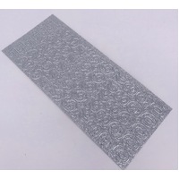 20mm Numbers Self Adhesive Peel Off Stickers SILVER GLITTER