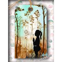 Creative Expressions Andy Skinner Blowing Bubbles 3.2in x 4in Rubber Stamp