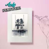 Creative Expressions Andy Skinner Friends Forever 3.5in x 5.25in Pre-Cut Rubber Stamp