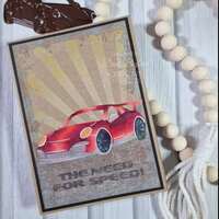 Creative Expressions Clear Stamp - 6in x 8in - Super Cars - CEC1088
