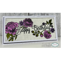 Birthday Florals DL Clear Stamp By Creative Expressions
