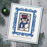Sue Wilson Dies Festive Stained Glass Snowman CED3260
