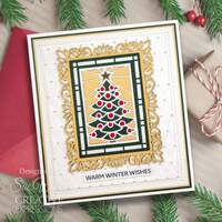 Sue Wilson Dies Festive Stained Glass Christmas Tree CED3261