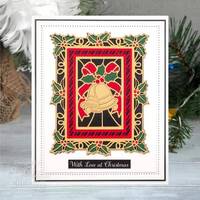 Sue Wilson Dies Festive Stained Glass Bells CED3265
