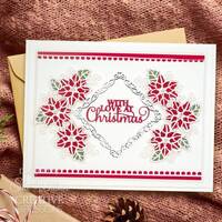Sue Wilson Dies Festive Poinsettia Corner CED3266
