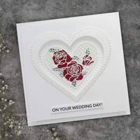 Creative Expressions Sue Wilson Frames and Tags Lace Rose Heart CED4473