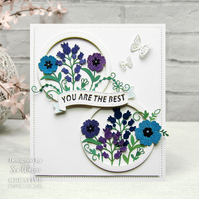Creative Expressions Sue Wilson Floral Wishes Banner Craft Die