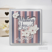 Sue Wilson Noble Shadowed Sentiments Collection Missing You CEDNE013