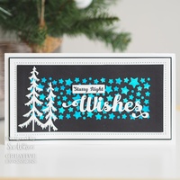 Sue Wilson Die & Stamp Set Festive Collection Wishes CEDSD026