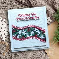 Sue Wilson Festive Shadowed Sentiments - Wishing You Peace Love & Joy - CEDSS054