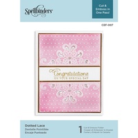 Spellbinders Cut and Emboss Folders Dotted Lace CEF-007