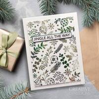 Creative Expressions Festive Fronds 4 x 6 in Pre Cut Rubber Stamp CER045