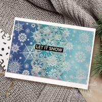 Creative Expressions Kaleido-Snow 4 x 6 in Pre Cut Rubber Stamp CER046