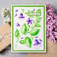 Creative Expressions Folk Art Blooms Companion Colouring Stencil 6 in x 8 in 2pk - CEST156