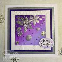 Creative Expressions Poinsettias & Baubles Companion Colouring Stencil 6 in x 8 in 2pk - CEST169