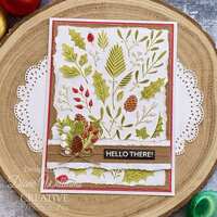 Creative Expressions Winter Foliage Companion Colouring Stencil 6 in x 8 in 2pk - CEST171