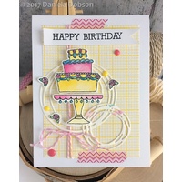 Pink Ink Impression Obsession Clear Stamps Party Cakes