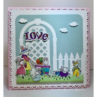 Pink Ink Impression Obsession Clear Stamps Sunny Bunnies