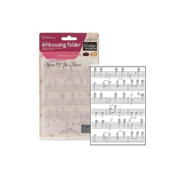 Couture Creations A2 Embossing Folder Music Of The Heart 