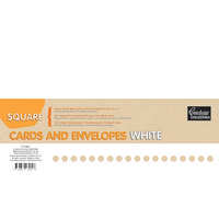 50 White Square Cards 240gsm and Envelopes 13.5cm x 13.5cm (5.3 x 5.3)