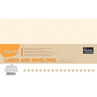 50 Cream Square Cards 240gsm and Envelopes 13.5cm x 13.5cm (5.3 x 5.3)