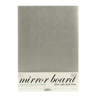 Couture Creations Mirror Foil Board A4 210gsm 10pk Silver Draft Lines