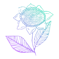 Couture Creations Mini Stamp Le Petit Jardin Sunflower