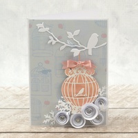 Cut and Foil Die Hotfoil Stamp Nouveau Hanging Cage