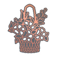 Cut and Foil Die Hotfoil Stamp Lavish Ballroom Flower Basket