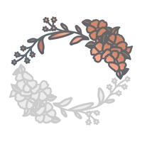 Cut and Foil Die Hotfoil Stamp Lavish Ballroom Botanical Frame
