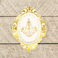 Cut and Foil Die Hotfoil Stamp Decorative Nesting Chandelier Frames