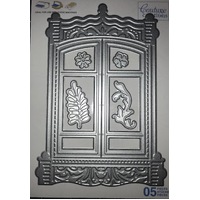 Esthetica Cut and Foil Die Hotfoil Stamp Baroque Window Frame
