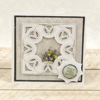 Cut and Foil Die Hotfoil Stamp Gentleman's Crafter Cathedral Window Background