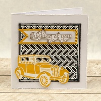 Cut and Foil Die Hotfoil Stamp Gentleman's Crafter Parquet Tiles Background