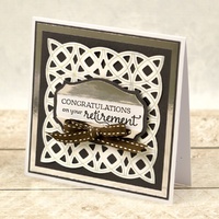 Cut and Foil Die Hotfoil Stamp Gentleman's Crafter Woven Circles Background
