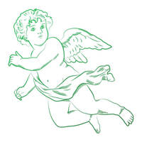 Couture Creations Mini Stamp Naughty Or Nice Cherub