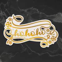 Couture Creations Cut Foil Emboss Die Naughty Or Nice Ho Ho Ho Sentiment