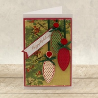 Cut and Hotfoil Stamp Dimensional Decorations Beaded Bauble