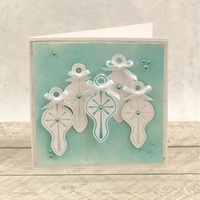Cut and Hotfoil Stamp Dimensional Decorations Star Bauble