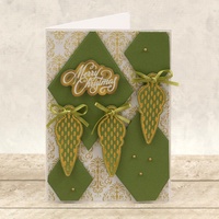 Cut and Hotfoil Stamp Dimensional Decorations Raindrop Bauble