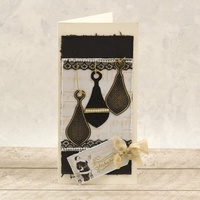 Cut and Hotfoil Stamp Dimensional Decorations Stippled Bauble
