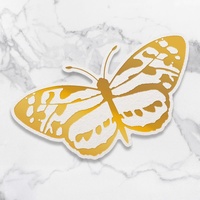 Peaceful Peonies Cut and Foil Die Hotfoil Stamp Spotted Butterfly